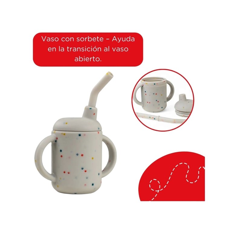 SET DE ALIMENTACIÓN DE SILICONA 6PCS PLATO CUCHARA TENEDOR BOWL VASO Y BABERO. PRIORI