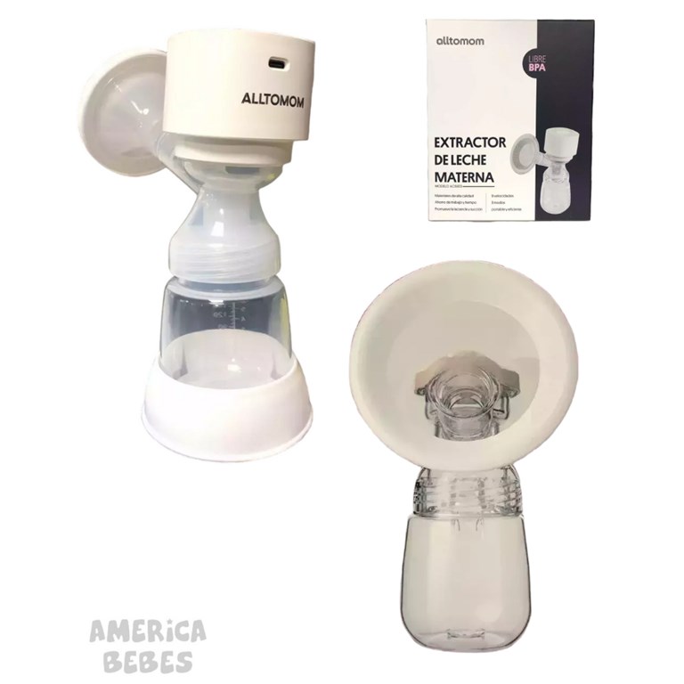 SACALECHE ELECTRICO NUCLEO INTEGRAL  + MAMADERA 150 ML. (COMPATIBLE CON MAMADERAS DE AVENT NATURAL Y CLASSIC). ALLTOMON