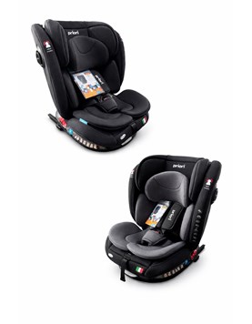 Butaca con respaldo para auto, con sistema dde giro 360°,  ISOFIX, 0 a 36 kg. cinturon regulable. Priori