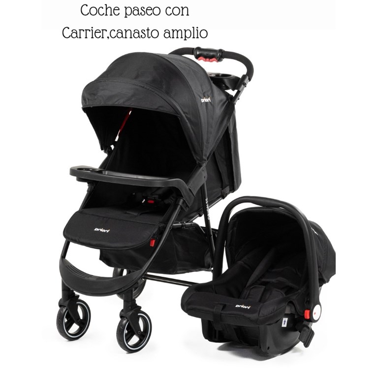 COCHE DE PASEO CON CIERRE O.H.F, ARNES DE SEGURIDAD, CARRIER APTO AUTO, CANASTO AMPLIO. PRIORI