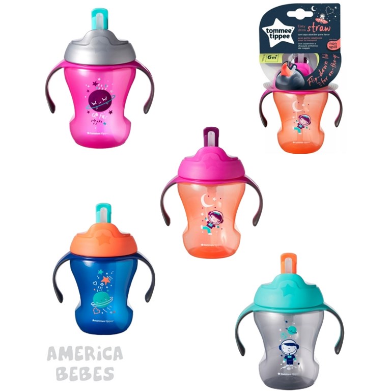 VASO PARA BEBES 230ML TRAINER STRAW TOMMEE TIPPEE