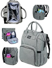 MOCHILA MATERNAL CON MULTIPLES BOLSILLOS Y CAMBIADOR. PRIORI