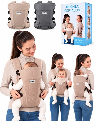 MOCHILA PORTA BEBE ERGONOMICA. PRIORI