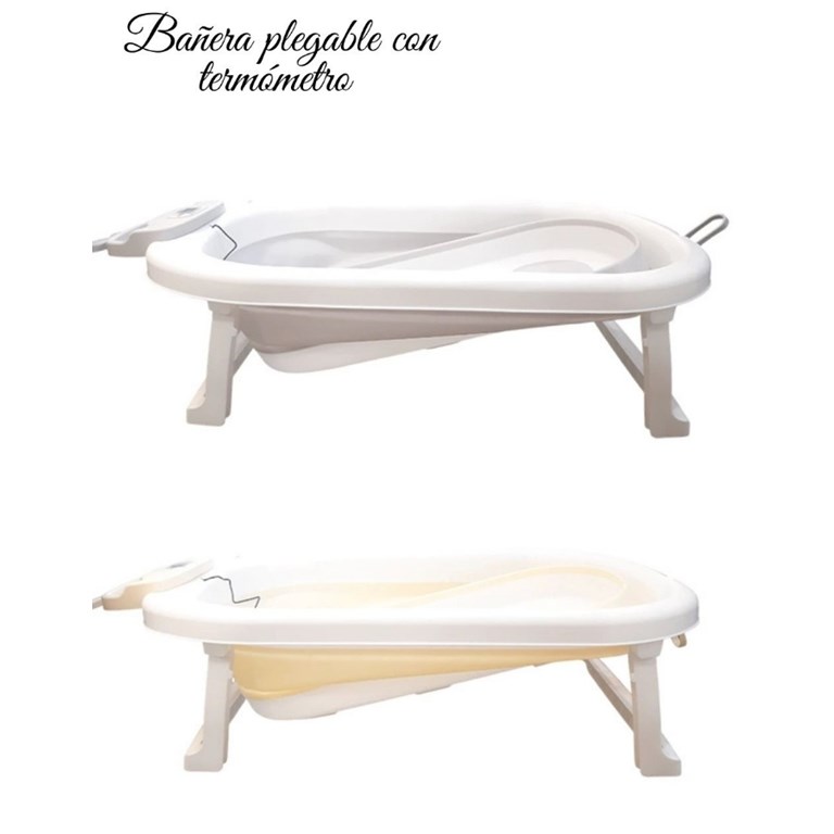 Bañera plegable con termometro color.Priori