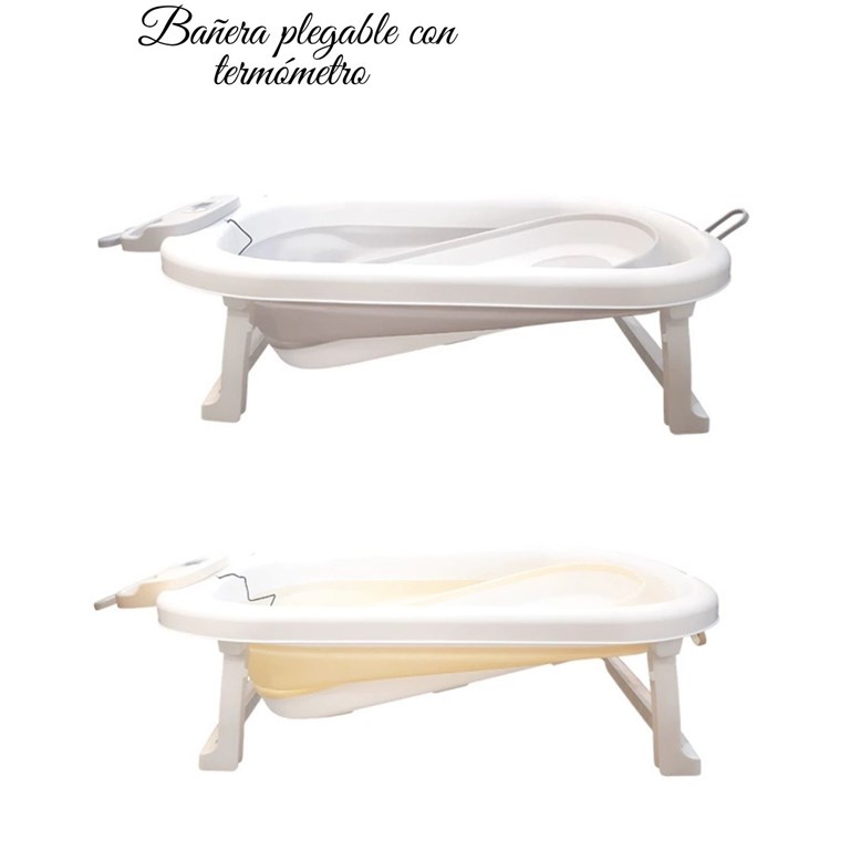 Bañera plegable con termometro color.Priori
