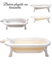 Bañera plegable con termometro color.Priori