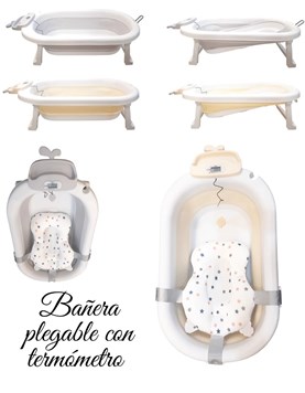 Bañera plegable con termometro color.Priori