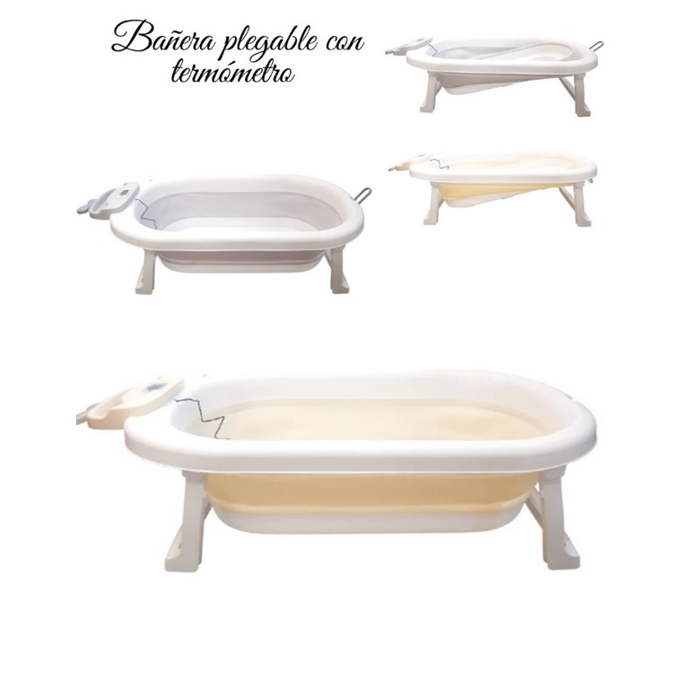 Bañera plegable con termometro color.Priori