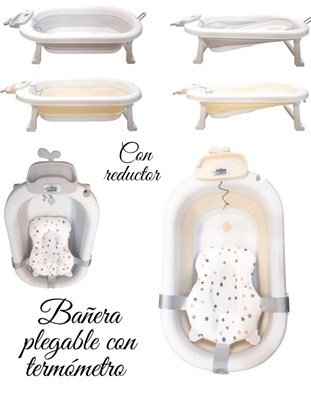 Bañera plegable con termometro y reductor.Priori