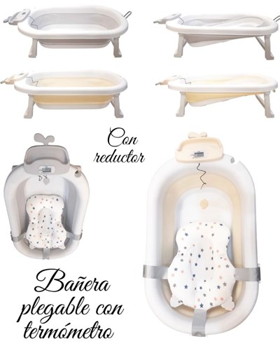 Bañera plegable con termometro y reductor.Priori