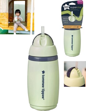 VASO 266 ML STRAW CUP SUPER STAR. TOMMEE TIPPEE