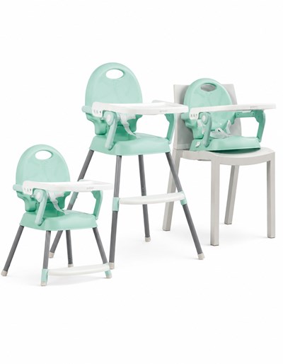 SILLA DE COMER VERDE 3 EN 1, BANDEJA FRONTAL, PUEDE UTILIZARSE COMO SILLA ALTA, BAJA O DESMONTABLE. PRIORI