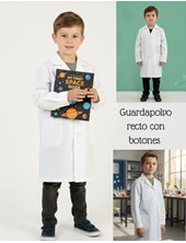 Guardapolvo recto TELA ARCIEL con boton. sarmiento