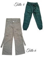 PANTALON DE GABARDINA CON BOLSILLOS PICANTE