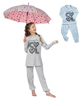 PIJAMA DE NENA CON ESTAMPA CENTRALN 'COOL'