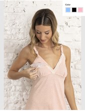 Camison maternal de viscosa con mañanita y taza de lactancia animal print