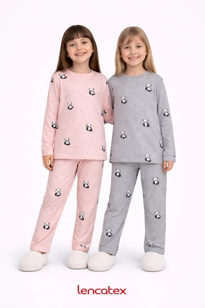 Pijama de jersey con aplique de peluche linea mini pandas
