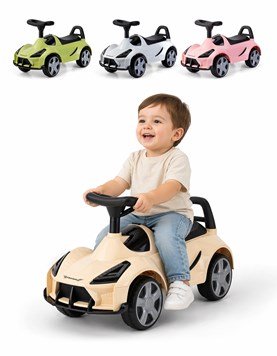 Pata Pata musical 'sonido motor encendido' - ruedas giratorias -baul almacenamiento. Rainbow