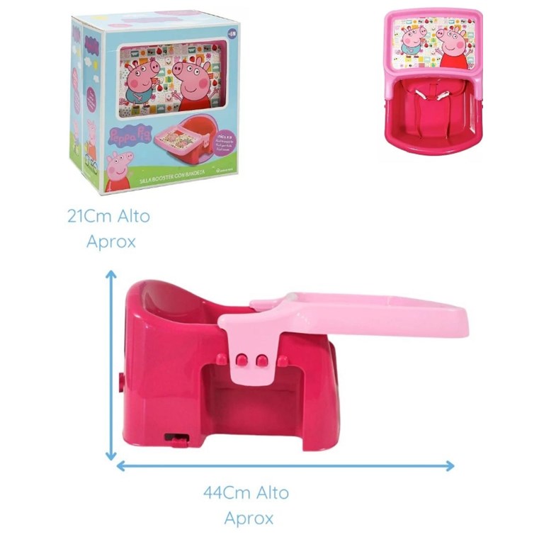 SILLA BOOSTER CON BANDEJA PARA COMER PEPPA PIG