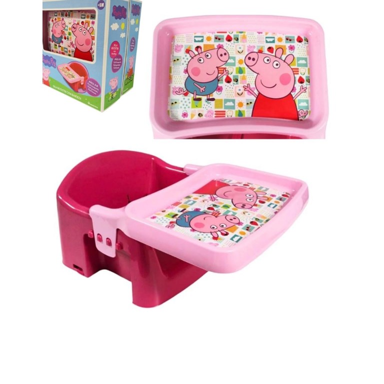 SILLA BOOSTER CON BANDEJA PARA COMER PEPPA PIG