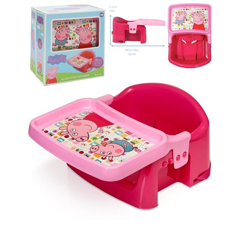 SILLA BOOSTER CON BANDEJA PARA COMER PEPPA PIG