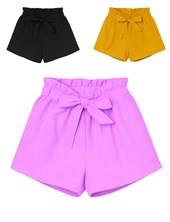 Short para nena de lino  con lazo.Posto