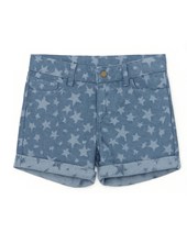 Short para nena de jean estampado estrellas.Posto