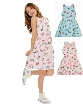 VESTIDO PARA NENA SIN MANGA ESTAMPADA. POSTO