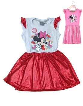 VESTIDO NENA MANGA CORTA ESTAMPADO MINNIE. DISNEY