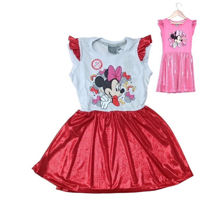 VESTIDO NENA MANGA CORTA ESTAMPADO MINNIE. DISNEY