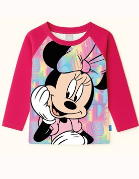 REMERA UV+50 MANGA LARGA ESTAMPA MINNIE. DISNEY