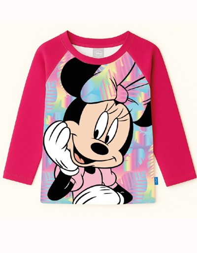 REMERA UV+50 MANGA LARGA ESTAMPA MINNIE. DISNEY