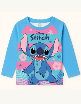 REMERA UV+50 MANAGA LARGA ESTAMPA STITCH. DISNEY
