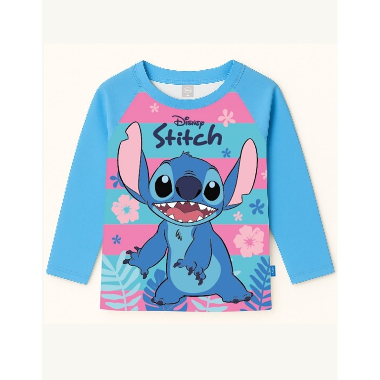 REMERA UV+50 MANAGA LARGA ESTAMPA STITCH. DISNEY