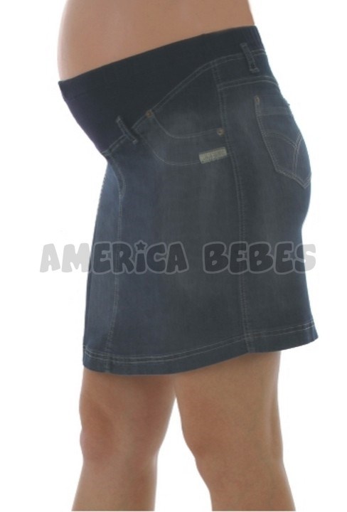 Mini de jean con faja. Que sera?