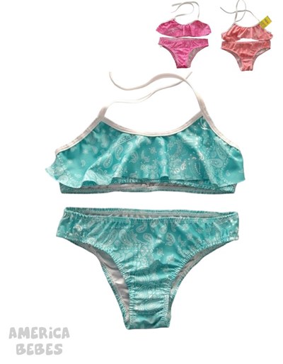 BIKINI PARA NENA ESTAMPADA CON VOLADOS EN TOP AILIN