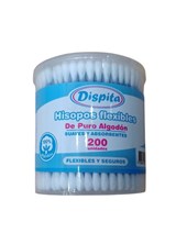 HISOPOS BEBE FLEXIBLES X200 UNIDADES. DISPITA