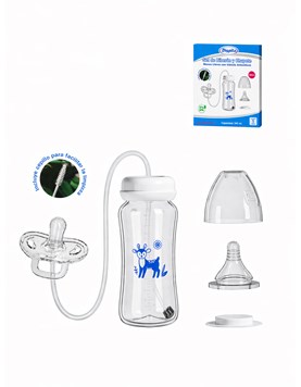 SET DE BIBERON Y CHUPETE PARA ALIMENTAR CON MANOS LIBRES. DISPITA
