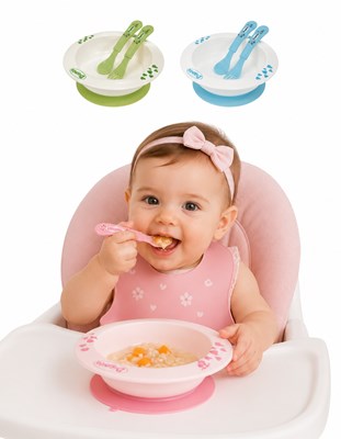 PLATO HONDO DECORADO CON SOPAPA INCLUYE CUCHARA Y TENEDOR DISPITA