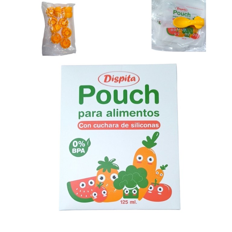 BOLSAS X 10 PARA ALIMENTOS CON 1 CUCHARA DE SILICONA. DISPITA