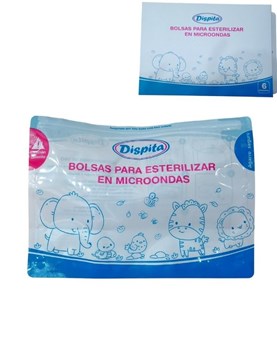 BOLSA POR 6 UNIDADES ESTERILIZADORA EN MICROONDAS, 20 USOS. DISPITA