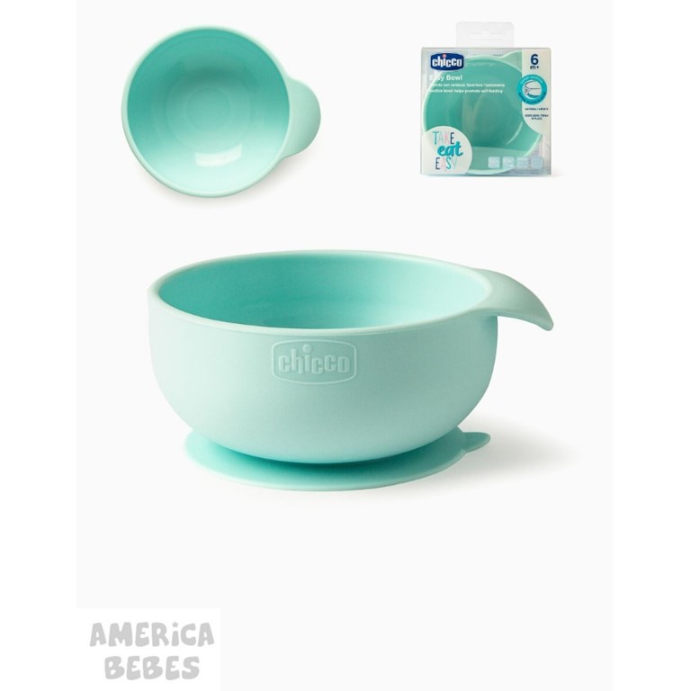 BOWL SILICONA CELESTE 6 MESES + CHICCO