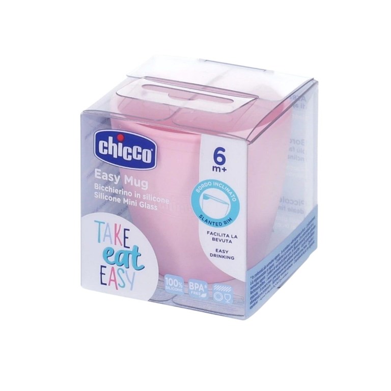 PRIMER VASO SILICONA ROSA. CHICCO