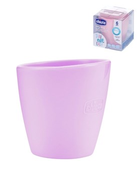 PRIMER VASO SILICONA ROSA. CHICCO