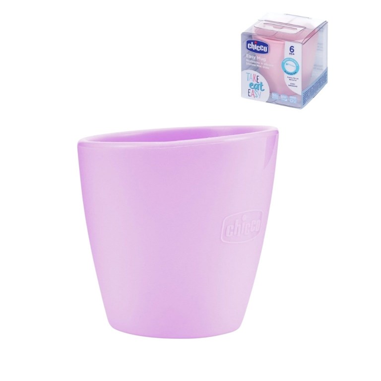 PRIMER VASO SILICONA ROSA. CHICCO