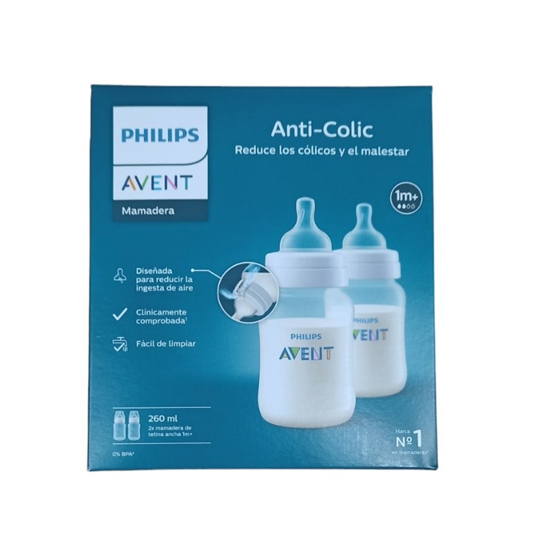 MAMADERAS 260ML POR 2 UNIDADES ANTICOLIC REFRESH. AVENT