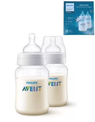 MAMADERAS 260ML POR 2 UNIDADES ANTICOLIC REFRESH. AVENT