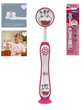 CEPILLO DE DIENTES CON TAPITA Y SOPAPA +3 AÑOS PARA NENA. CHICCO