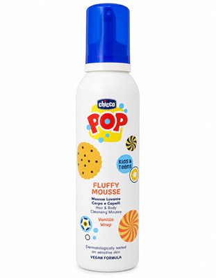 MOUSSE ESPONJOSO PELO Y CUERPO. VAINILLA 200 ML. FORMULA VEGANA. CHICCO