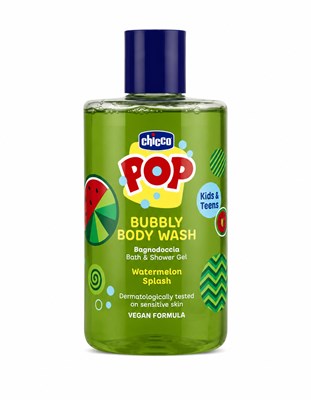GEL DE BAÑO ESPUMOSO SANDIA (BODY WASH) 300 ML. FORMULA VEGANA. CHICCO